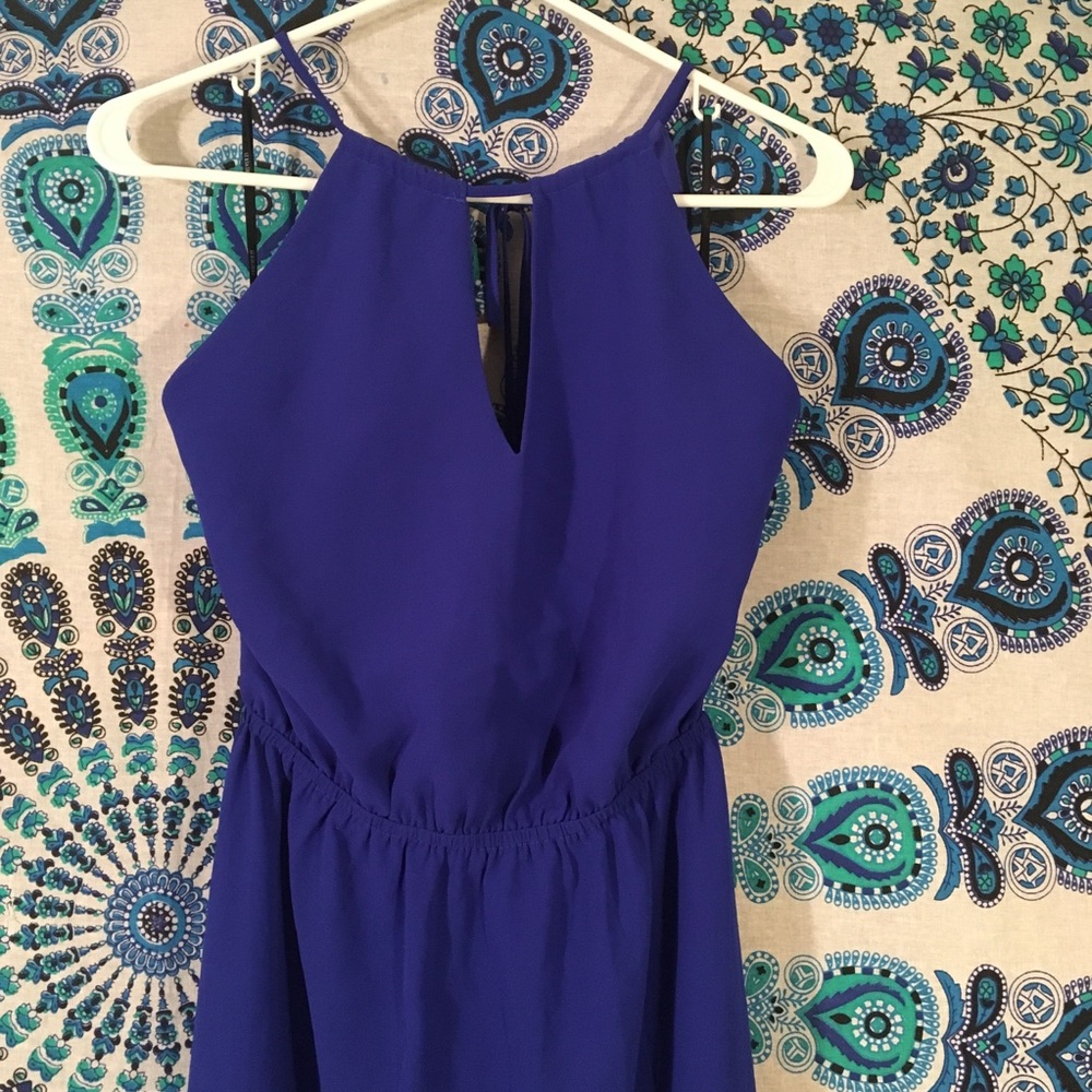 Royal blue V-neck maxi dress - Picture 4 of 5